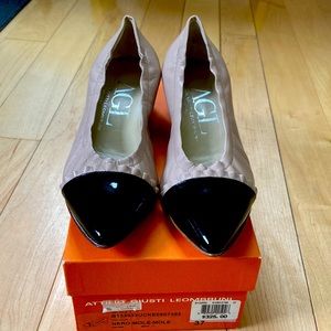 AGL nude black pumps size 37 NWB $325